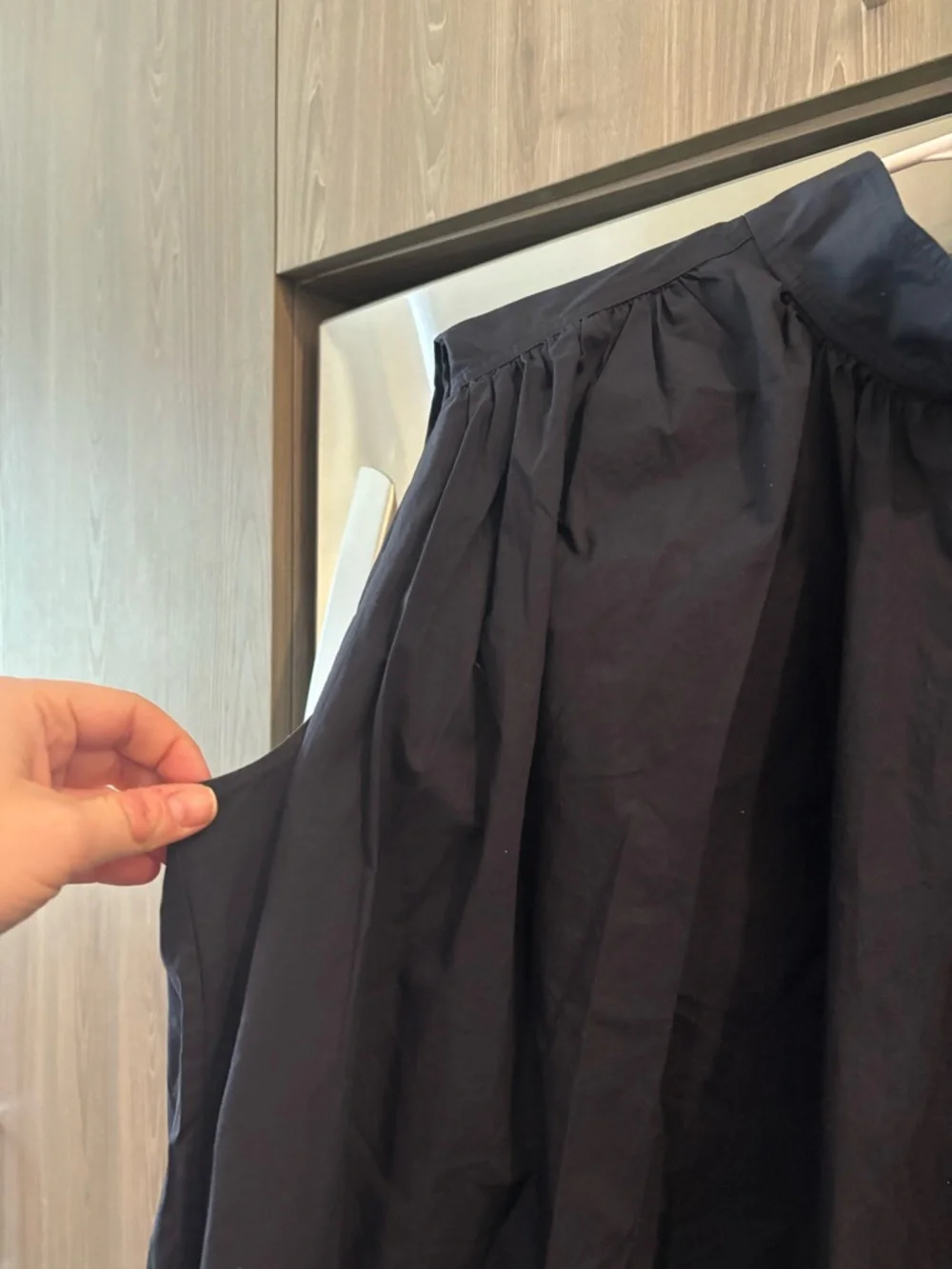 COS Navy High-Neck Maxi Dress - Picture 2 of 4